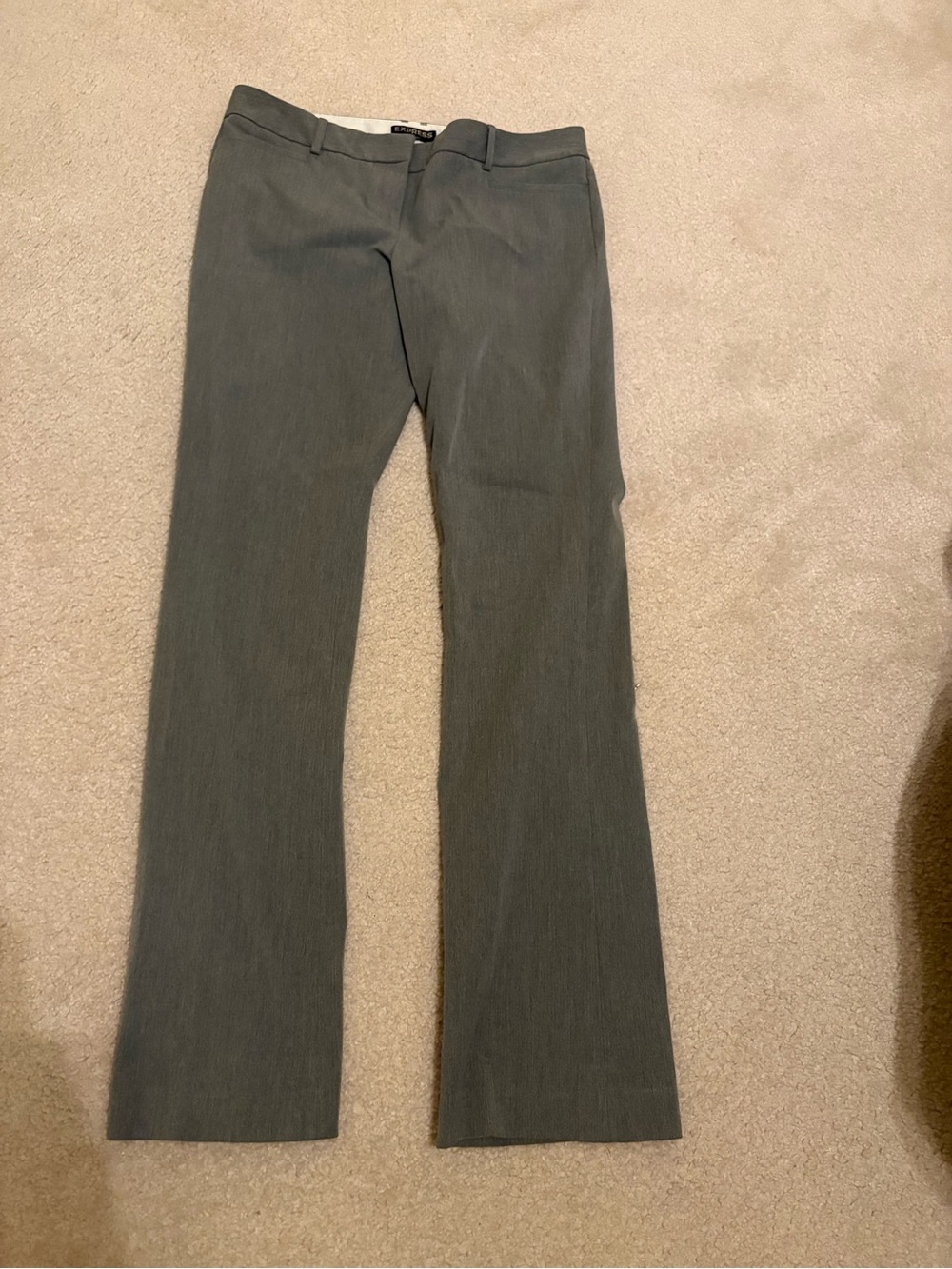Express Boot-Cut Dress Pants in Gray
